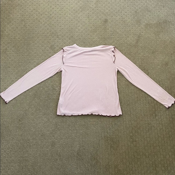 Light Pink Frilly Long Sleeve Top - Picture 3 of 11